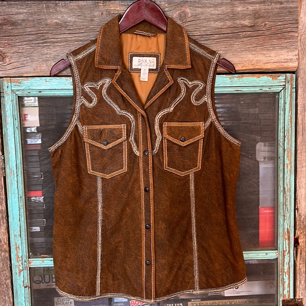 Ryan Michael Leather Vest